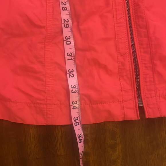 COLE HAAN W's Crinkled cotton/nylon rain coat /Size: M Red - Picture 4 of 9
